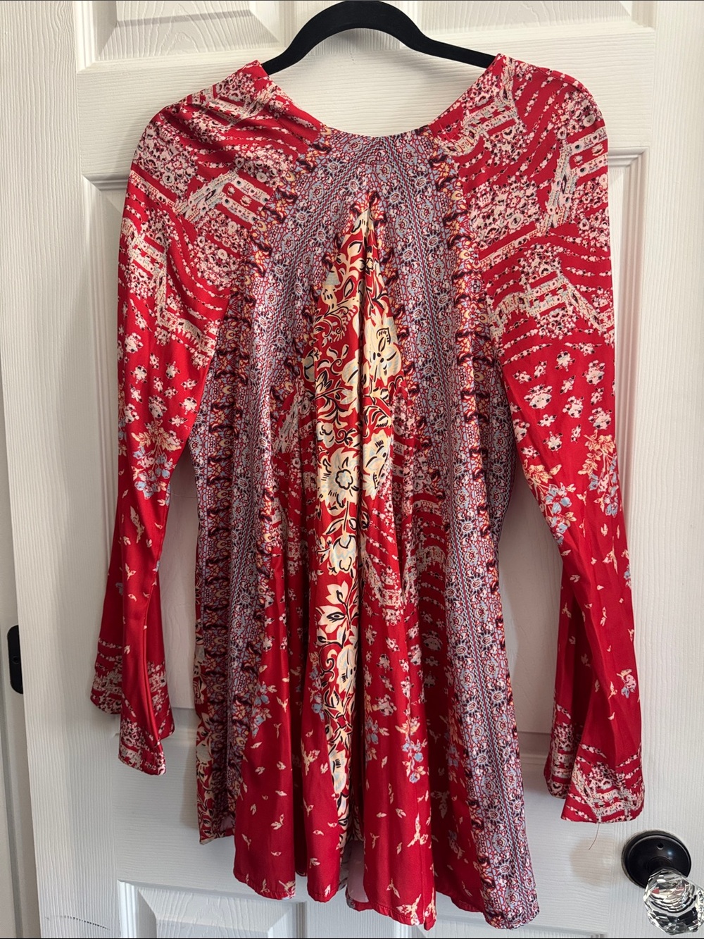 Free People Red Multi-Print Dress